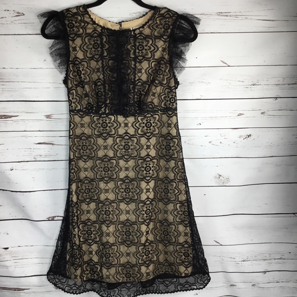 NWT Max Studio‎ Specialty Dress Black & Nude Lace